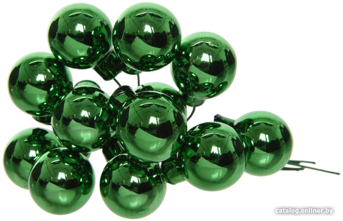 

Елочная игрушка GreenDeco На проволоке 713063 (144шт, зеленый глянцевый)