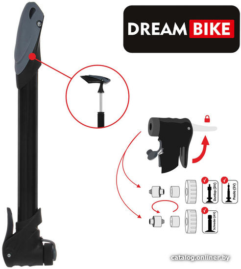 

Насос ручной велосипедный Dream Bike 5259601