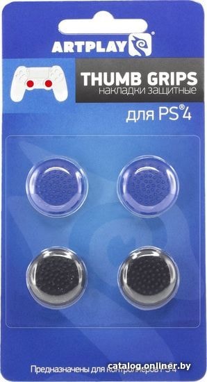 

Накладки для стиков Artplays Thumb Grips для PS4 (4 шт., черный/синий)
