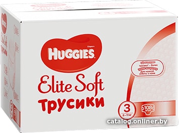 

Трусики-подгузники Huggies Elite Soft 3 (108 шт)