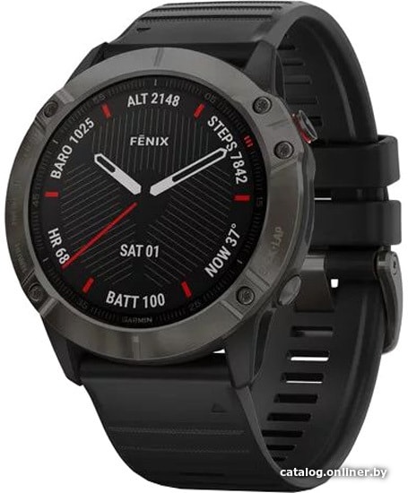 

Умные часы Garmin Fenix 6X Sapphire (серый DLC/черный)