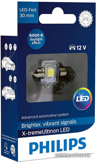 

Светодиодная лампа Philips C5W X-tremeUltinon LED 1шт