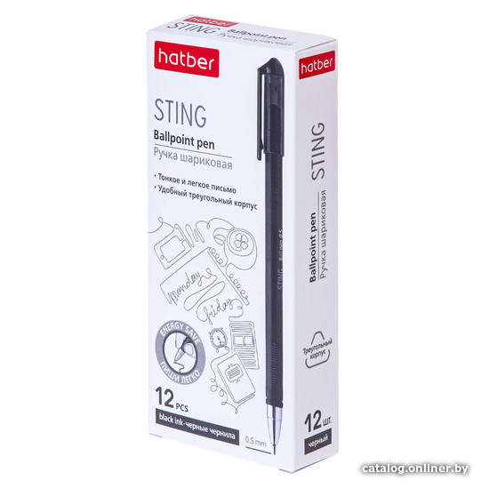 

Ручка шариковая Hatber Sting BP_070920 (12 шт)