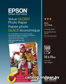 

Фотобумага Epson Value Glossy Photo Paper 10х15 183 г/м2 100 листов [C13S400039]