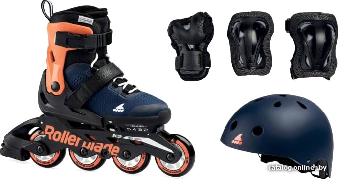 

Роликовые коньки Rollerblade Microblade Cube Combo (р. 33-36.5, темно-синий/оранжевый)