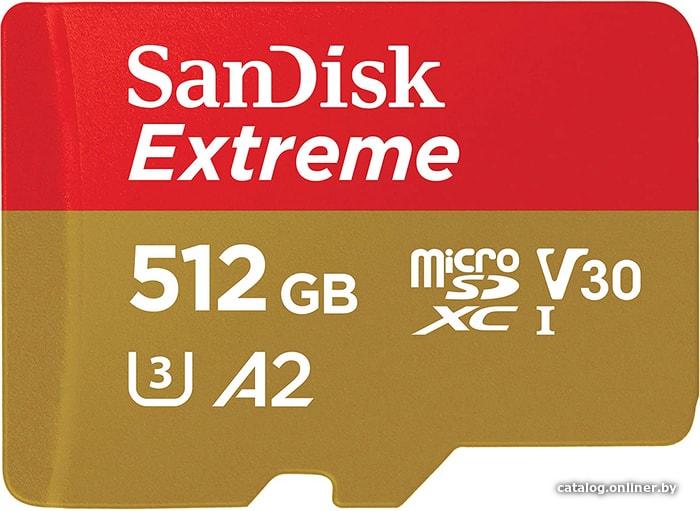 

Карта памяти SanDisk Extreme microSDXC SDSQXA1-512G-GN6MN 512GB