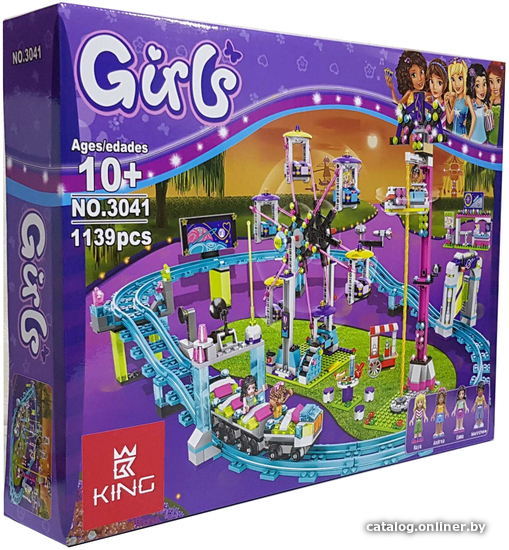 

Конструктор King Girls 3041 Американские горки в парке развлечений