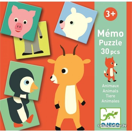 

Развивающая игра Djeco Мемо Животные 08126