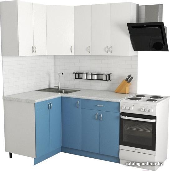 

Готовая кухня Хоум Лайн Агата 1200х1500 угловой (капри синий/белый)