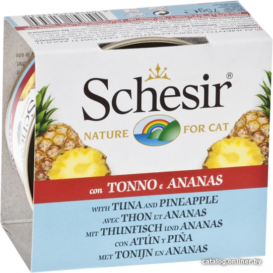 

Консервированный корм для кошек Schesir Tuna&Pineapple&Rice 75 г