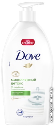 

Dove Гель для душа Мицеллярный детокс-уход 750 мл