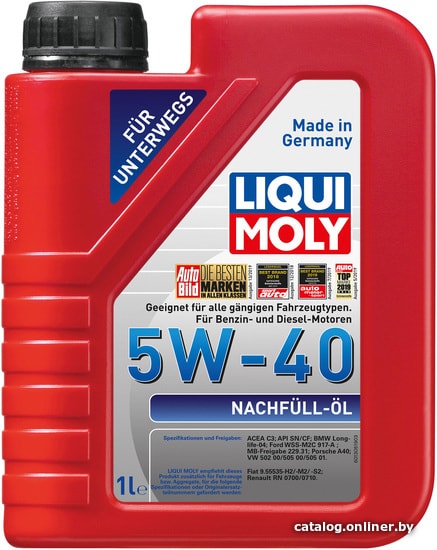 

Моторное масло Liqui Moly Nachfull-Oil 5W-40 1л