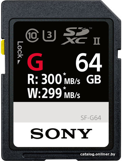 

Карта памяти Sony SDXC SF-G Series UHS-II 64GB