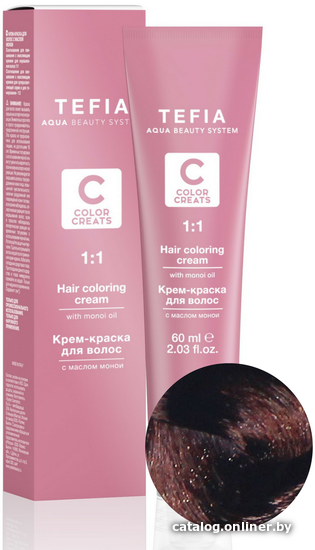 

Крем-краска для волос Tefia Color Creats 4/5 (брюнет красный)