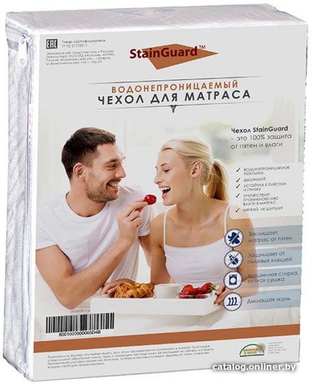 

Влагонепроницаемый наматрасник Laura Pure Care StainGuard 180x200 (хлопчатобумажная ткань)