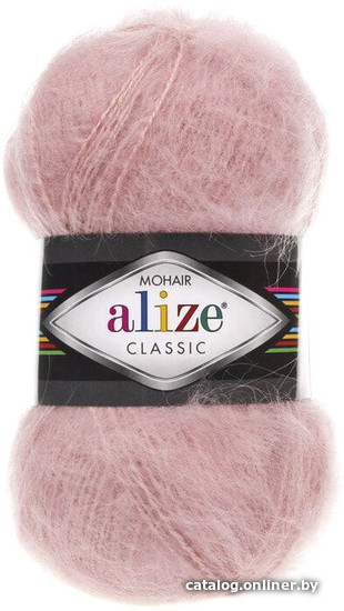 

Пряжа для вязания Alize Mohair classic 161 (200 м, пудра)