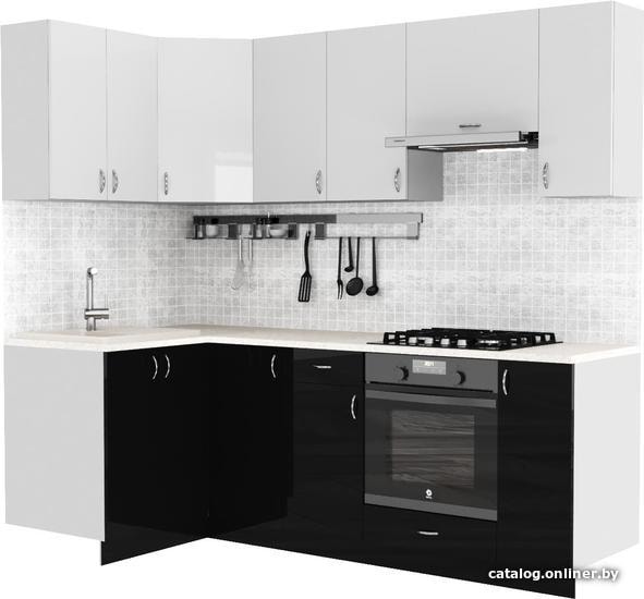 

Готовая кухня Сивирин-Компани Клео глосc 1.2х2.3 (черный глянец\белый глянец)