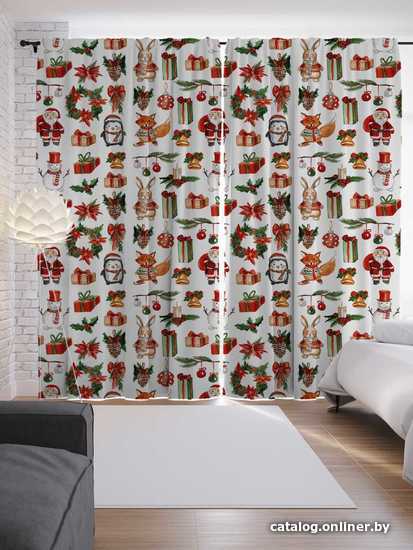 

Комплект штор JoyArty Элементы Рождества 1.45x2.65 м p_37122_145x265 (2 шт)