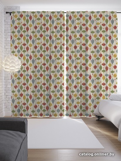 

Комплект штор JoyArty Новогодние подвесы 1.45x2.65 м (2 шт)