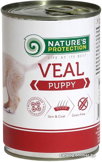 

Консервированный корм для собак Nature's Protection Puppy Veal 0.4 кг