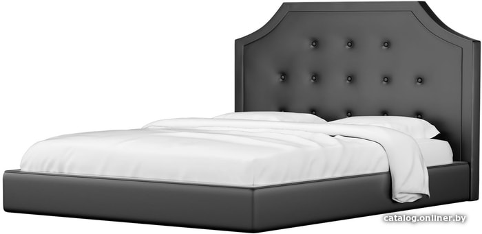 

Кровать Mebelico Кантри 160x200 (экокожа, черный)