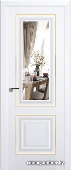 

Межкомнатная дверь ProfilDoors 28U 60x200 (аляска/мателюкс прозрачное золото)