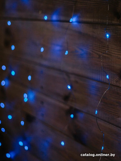 

Световой дождь Twinkle Штора нить 120led 1.5х1.5 м 079/1 (синий)