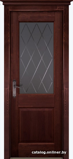 

Межкомнатная дверь ОКА Элегия 80x200 (махагон/стекло графит)