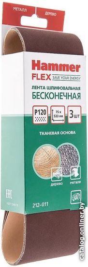 

Шлифлента Hammer Flex 212-011 (3шт)