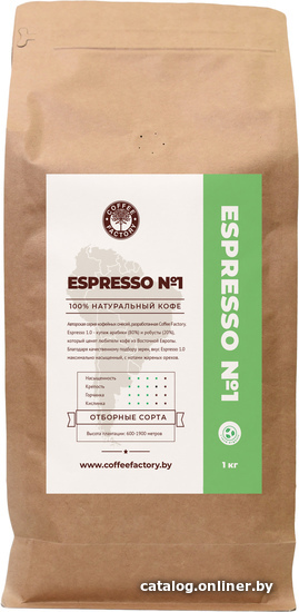 

Кофе Coffee Factory Craft Espresso 1.0 в зернах 1000 г