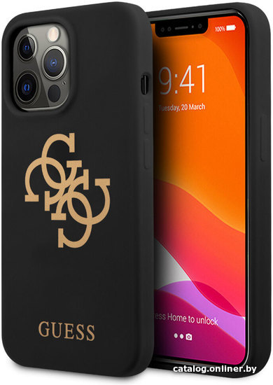 

Чехол для телефона CG Mobile Guess для Apple iPhone 13 Pro Max GUHCP13XLS4GGBK