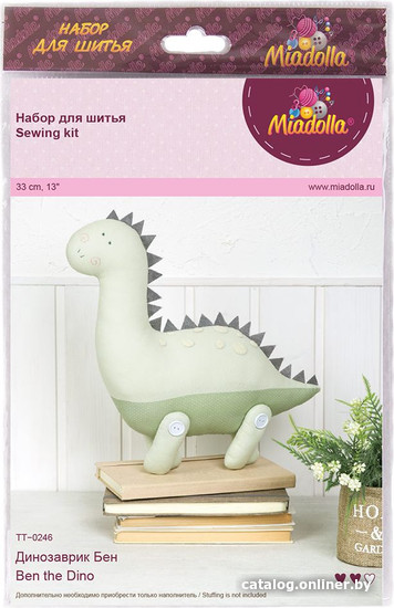 

Набор для создания поделок/игрушек Miadolla Набор для шитья TT-0246 Динозаврик Бен