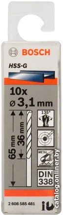 

Набор оснастки Bosch 2608585481 (10 предметов)