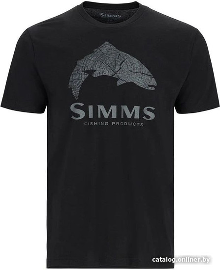 

Футболка Simms Wood Trout Fill T-Shirt (XL, черный)