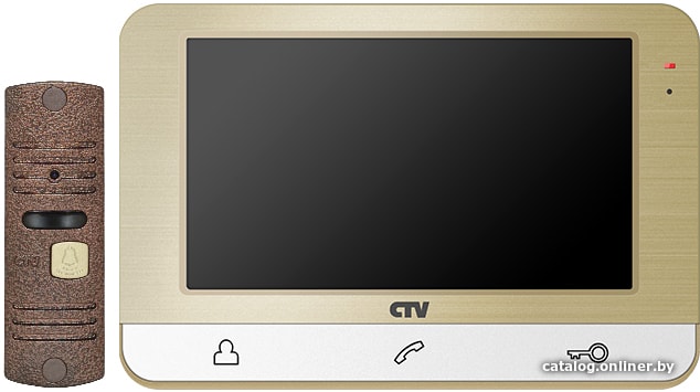 

Комплект видеодомофона CTV DP1703 (золотистый)