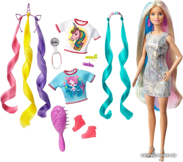 

Кукла Barbie Мода Радужные волосы GHN04