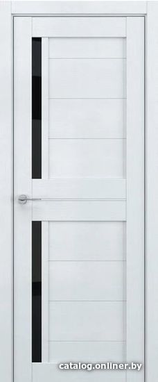 

Межкомнатная дверь Юркас Deform V17 80x200 (скай вуд/стекло lacobel черный лак)