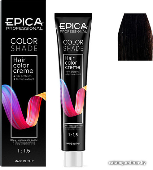 

Крем-краска Epica Professional Colorshade 4.73 шатен шоколадно-золотистый (100 мл)