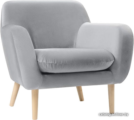 

Интерьерное кресло Divan Дания Barhat Light Grey (эвита ash велюр, светло-серый)