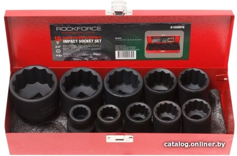 

Набор трещотка с головками RockForce RF-6109MPB (10 предметов)