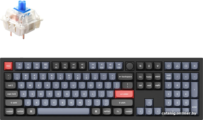 

Клавиатура Keychron Q6 RGB Q6-M2-RU (Gateron G Pro Blue)