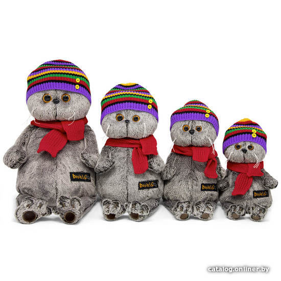 

Классическая игрушка BUDI BASA Collection Басик в полосатой шапке с шарфом Ks25-169 (25 см)