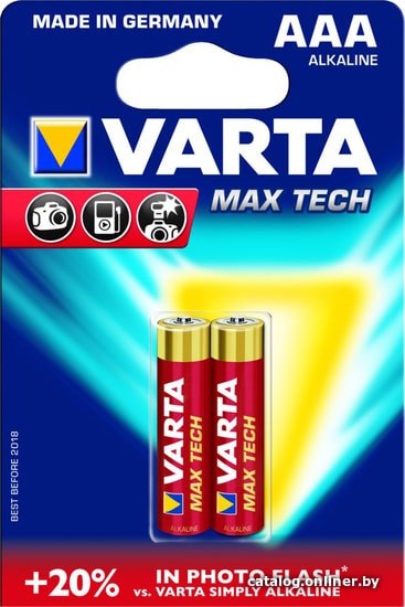 

Батарейка Varta Max Tech AAA 2 шт.