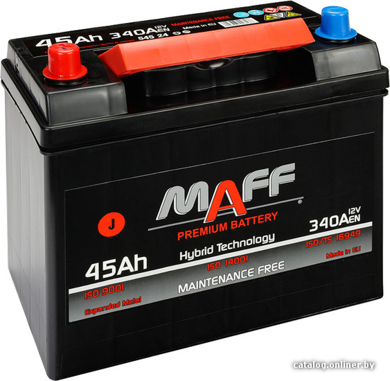 

Автомобильный аккумулятор MAFF Premium Japan L+ (45 А/ч)