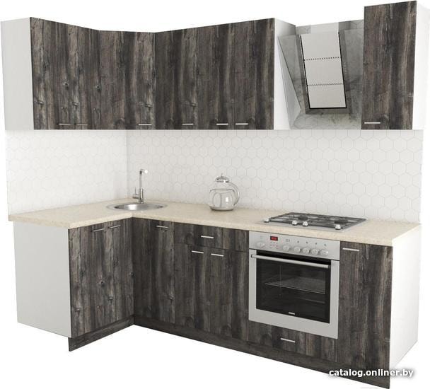 

Готовая кухня Хоум Лайн Луиза Люкс 1200x2500 угловой (сосна пасадена/сосна пасадена)