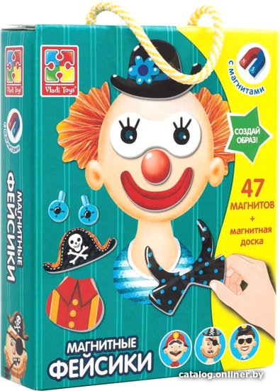 

Магнитная доска Vladi Toys Фейсики VT3702-09