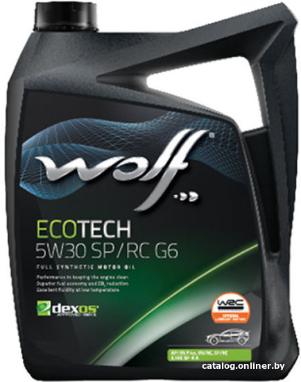 

Моторное масло Wolf EcoTech 5W-30 SP/RC G6 4л