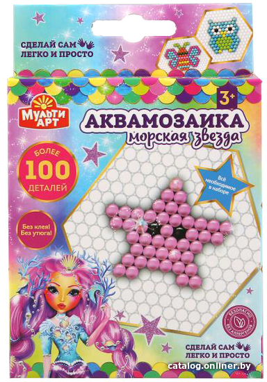 

Набор для создания поделок/игрушек MultiArt Аквамозаика Звезда 100-AQUAMOS-4