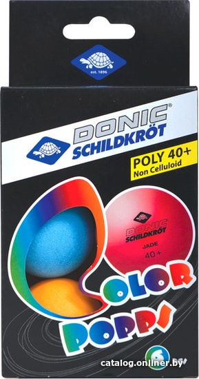 

Мяч для настольного тенниса Donic-Schildkrot Colour Popps (без звезд, 6 шт.)