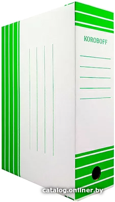 

Коробка архивная Koroboff 327x150x240 (белый/зеленая печать)